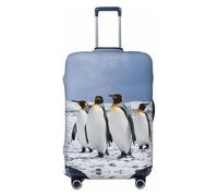 QGGHNISD Antarctica Penguins Luggage Case Protector - Scratch Resistant Elastic Travel Luggage Cover - Fits 18-32 Inch Suitcases M