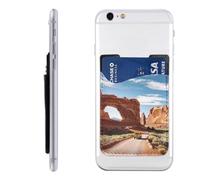 QGGHNISD Arches National Park Entrance Phone Case Card Holder, Adhesive Id Credit Card Holder for The Back of Most Smartphones