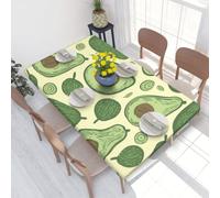 QGGHNISD Avocado2 Square Table Cover For 4ft Table, Waterproof Oil Resistant Tablecloth With Elastic Edge, 122 X 76 Cm
