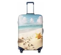 QGGHNISD Beach Theme Luggage Case Protector - Scratch Resistant Elastic Travel Luggage Cover - Fits 18-32 Inch Suitcases M