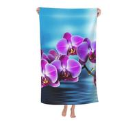 QGGHNISD Beautiful Orchid Bath Towel, 130x80cm Printed Soft Skin-Friendly Quick-Dry Towel, Travel Swimming Outdoor Blanket