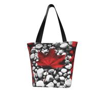 QGGHNISD Canada Flag Wallpapers Women'S Casual Shoulder Tote Bag, Large Capacity Polyester Handbag, Travel Beach Shopping Bag