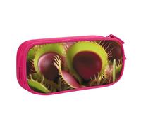 QGGHNISD Carnivorous Plant Pencil Bag, Large Capacity Double Layer with Divider Stationery Bag,Zipper Cute Printed Cosmetic Bag for School Office Travelling