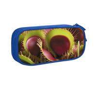 QGGHNISD Carnivorous Plant Pencil Bag, Large Capacity Double Layer with Divider Stationery Bag,Zipper Cute Printed Cosmetic Bag for School Office Travelling