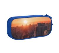 QGGHNISD City in The Sunset Pencil Bag, Large Capacity Double Layer with Divider Stationery Bag,Zipper Cute Printed Cosmetic Bag for School Office Travelling