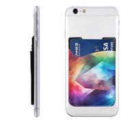 QGGHNISD Complex Color Phone Case Card Holder, Adhesive Id Credit Card Holder for The Back of Most Smartphones