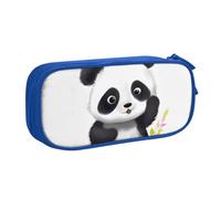 QGGHNISD Cute Panda2 Pencil Bag, Large Capacity Double Layer with Divider Stationery Bag,Zipper Cute Printed Cosmetic Bag for School Office Travelling