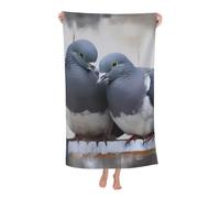 QGGHNISD Doves Bath Towel, 130x80cm Printed Soft Skin-Friendly Quick-Dry Towel, Travel Swimming Outdoor Blanket