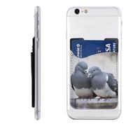 QGGHNISD Doves Phone Case Card Holder, Adhesive Id Credit Card Holder for The Back of Most Smartphones