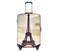 QGGHNISD Eiffel Tower Love Paris Luggage Case Protector - Scratch Resistant Elastic Travel Luggage Cover - Fits 18-32 Inch Suitcases L