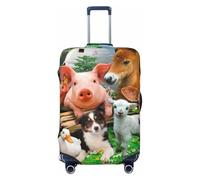 QGGHNISD Farm Animals Luggage Case Protector - Scratch Resistant Elastic Travel Luggage Cover - Fits 18-32 Inch Suitcases S