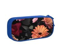 QGGHNISD Flowers Pencil Bag, Large Capacity Double Layer with Divider Stationery Bag,Zipper Cute Printed Cosmetic Bag for School Office Travelling