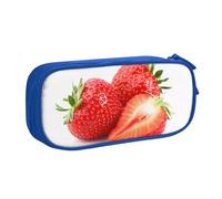 QGGHNISD Fresh Strawberry Pencil Bag, Large Capacity Double Layer with Divider Stationery Bag,Zipper Cute Printed Cosmetic Bag for School Office Travelling