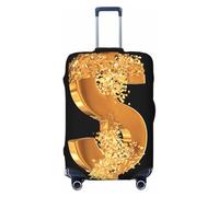QGGHNISD Gold Dollar Sign Luggage Case Protector - Scratch Resistant Elastic Travel Luggage Cover - Fits 18-32 Inch Suitcases M