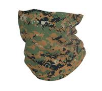 QGGHNISD Green Army Digital Camouflage Neck Snood For Men/Women, Elastic Warm Windproof Mask, Outdoor Sports Motorbike Running Cycling Mask Scarf