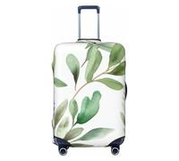 QGGHNISD Green Flower Watercolor Herb Sage Leaves and Branches Luggage Case Protector - Scratch Resistant Elastic Travel Luggage Cover - Fits 18-32 Inch Suitcases XL