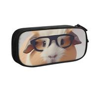 QGGHNISD Guinea Pig Pencil Bag, Large Capacity Double Layer with Divider Stationery Bag,Zipper Cute Printed Cosmetic Bag for School Office Travelling