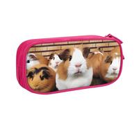 QGGHNISD Guinea Pigs Pencil Bag, Large Capacity Double Layer with Divider Stationery Bag,Zipper Cute Printed Cosmetic Bag for School Office Travelling