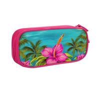 QGGHNISD Hello Hawaii Pencil Bag, Large Capacity Double Layer with Divider Stationery Bag,Zipper Cute Printed Cosmetic Bag for School Office Travelling