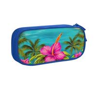 QGGHNISD Hello Hawaii Pencil Bag, Large Capacity Double Layer with Divider Stationery Bag,Zipper Cute Printed Cosmetic Bag for School Office Travelling