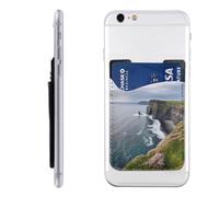 QGGHNISD Ireland Outdoors County Clare The Cliffs Phone Case Card Holder, Adhesive Id Credit Card Holder for The Back of Most Smartphones