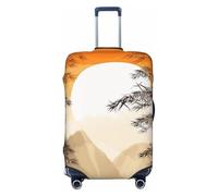 QGGHNISD Japanese Bamboo Trees Sun Luggage Case Protector - Scratch Resistant Elastic Travel Luggage Cover - Fits 18-32 Inch Suitcases S