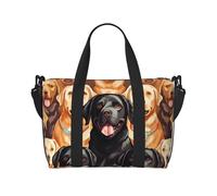 QGGHNISD Labrador Retriever Dogs Crossbody Travel Bag - Water-Resistant Carry-On Handbag, Large Capacity Gym Bag