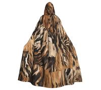 QGGHNISD Leopard2 Halloween Hooded Cloak For Adults, Long Polyester Cape With Big Hood For Cosplay, Party, Costume