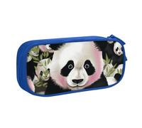 QGGHNISD Lovely Panda Printed Pencil Bag, Large Capacity Double Layer with Divider Stationery Bag,Zipper Cute Printed Cosmetic Bag for School Office Travelling