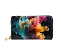QGGHNISD Melt in The Water Women's Long Leather Wallet with Zipper, Card Slots, Cash Pocket, Clutch Purse