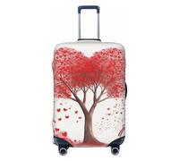 QGGHNISD Mother's Day Valentine's Day Romantic Heart Tree and Bike Luggage Case Protector - Scratch Resistant Elastic Travel Luggage Cover - Fits 18-32 Inch Suitcases XL