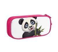 QGGHNISD Naughty Panda Pencil Bag, Large Capacity Double Layer with Divider Stationery Bag,Zipper Cute Printed Cosmetic Bag for School Office Travelling