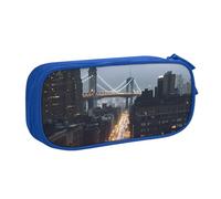 QGGHNISD New York City Pencil Bag, Large Capacity Double Layer with Divider Stationery Bag,Zipper Cute Printed Cosmetic Bag for School Office Travelling
