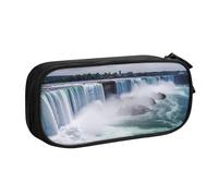 QGGHNISD Niagara Falls Pencil Bag, Large Capacity Double Layer with Divider Stationery Bag,Zipper Cute Printed Cosmetic Bag for School Office Travelling
