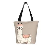 QGGHNISD No Drama Llama Women'S Casual Shoulder Tote Bag, Large Capacity Polyester Handbag, Travel Beach Shopping Bag