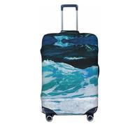 QGGHNISD Ocean Beach Luggage Case Protector - Scratch Resistant Elastic Travel Luggage Cover - Fits 18-32 Inch Suitcases L