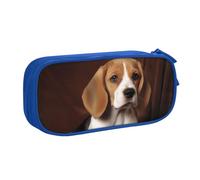 QGGHNISD Ovely Pet Dog Beagle Pencil Bag, Large Capacity Double Layer with Divider Stationery Bag,Zipper Cute Printed Cosmetic Bag for School Office Travelling