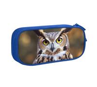 QGGHNISD Owl Birds Pencil Bag, Large Capacity Double Layer with Divider Stationery Bag,Zipper Cute Printed Cosmetic Bag for School Office Travelling