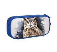 QGGHNISD Owl Pencil Bag, Large Capacity Double Layer with Divider Stationery Bag,Zipper Cute Printed Cosmetic Bag for School Office Travelling