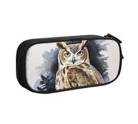 QGGHNISD Owl Pencil Bag, Large Capacity Double Layer with Divider Stationery Bag,Zipper Cute Printed Cosmetic Bag for School Office Travelling