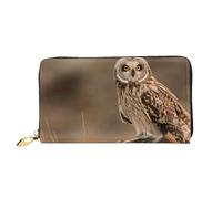 QGGHNISD Owl Standing On The Tree Women's Long Leather Wallet with Zipper, Card Slots, Cash Pocket, Clutch Purse