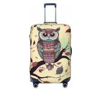 QGGHNISD Owl Tree Branch Luggage Case Protector - Scratch Resistant Elastic Travel Luggage Cover - Fits 18-32 Inch Suitcases L
