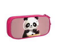 QGGHNISD Panda Cake Pencil Bag, Large Capacity Double Layer with Divider Stationery Bag,Zipper Cute Printed Cosmetic Bag for School Office Travelling
