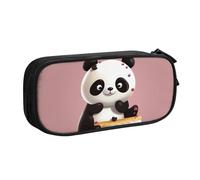 QGGHNISD Panda Cake Pencil Bag, Large Capacity Double Layer with Divider Stationery Bag,Zipper Cute Printed Cosmetic Bag for School Office Travelling