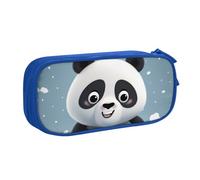 QGGHNISD Panda Cartoon Pencil Bag, Large Capacity Double Layer with Divider Stationery Bag,Zipper Cute Printed Cosmetic Bag for School Office Travelling