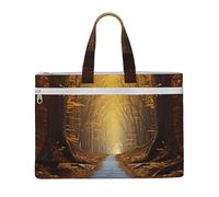 QGGHNISD Pathway Canvas Tote Bag Document Organizer Bag Zipper File Storage Handbag Portable Office Travel Bag