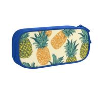QGGHNISD Pineapple Pattern Pencil Bag, Large Capacity Double Layer with Divider Stationery Bag,Zipper Cute Printed Cosmetic Bag for School Office Travelling