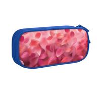 QGGHNISD Pink Petals Pencil Bag, Large Capacity Double Layer with Divider Stationery Bag,Zipper Cute Printed Cosmetic Bag for School Office Travelling