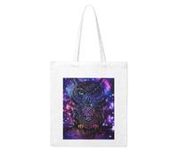 QGGHNISD Purple Owl Canvas Tote Bag Large Reusable Shopping Bag With Double-Sided Print, 41x38cm Everyday Carry Handbag