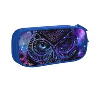 QGGHNISD Purple Owl Pencil Bag, Large Capacity Double Layer with Divider Stationery Bag,Zipper Cute Printed Cosmetic Bag for School Office Travelling